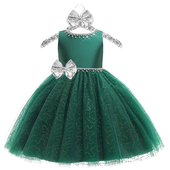 NWT Beautiful Sparkling Bling Rhinestone Sequins Christmas Or Flower Gir… - Picture 11 of 16